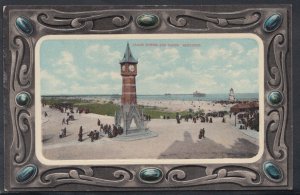 Lincolnshire Postcard - Clock Tower and Sands, Skegness    RS10637