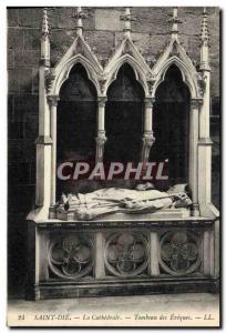 Old Postcard Saint Die The Cathedral Tomb of Bishops