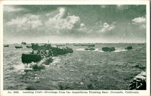 Landing Craft, Amphibious Training Base Coronado CA Vintage Postcard G76