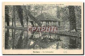 Old Postcard The Banks of the Orge Savigny has Lormoy Saint Michel Savigny A ...