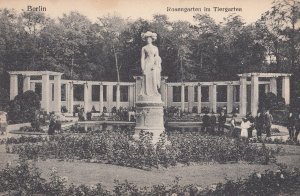 Berlin Rosengarten in Tiergarten Old German Postcard