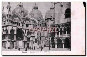 Old Postcard Italia Italy Venice Saint Mark Church