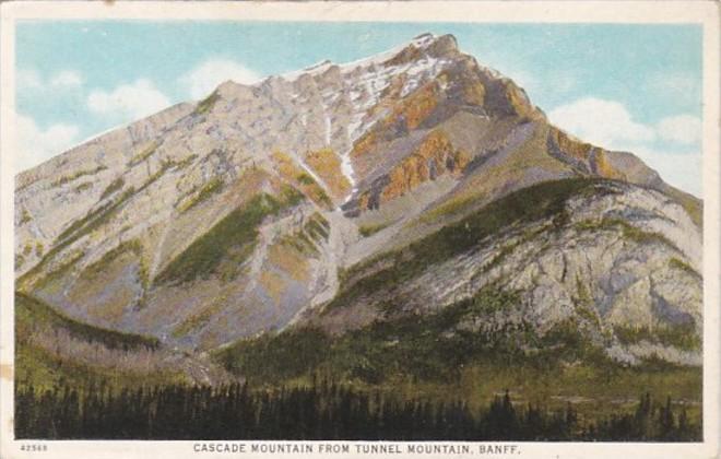 Canada Banff Cascade Mountain From Tunnel Mountain 1919