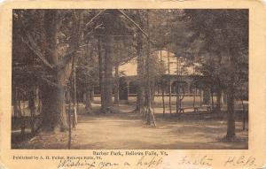 Bellows Falls Vermont~Barber Park Pavilion~1909 B&W AH Fuller Postcard