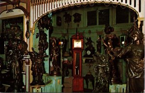 Interior Display View Grandfather Clock & China Museum St Cloud Florida Postcard