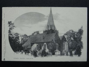 STOKE POGES CHURCH c1901 UB Queen Victoria Stamp Postcard Raphael Tuck 2040