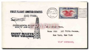 Letter USA 1st flight Saint Marys June 11, 1939