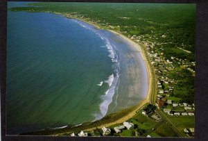 ME Long Sands Beach Cottages Aerial View York Beach Maine Postcard