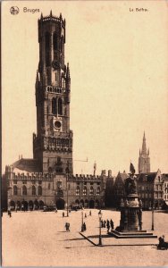 Belgium Bruges Le Beffroi Brugge Vintage Postcard C199