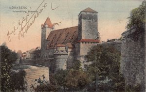 NURNBERG GERMANY~KAISERSTALLUNG NORDSEITE~1906 TINTED PHOTO POSTCARD