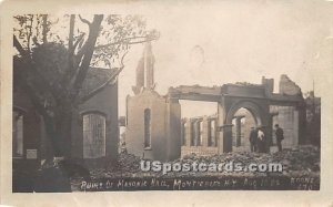 Ruins of Masonic Hall - Monticello, New York NY Postcard
