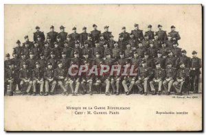 Old Postcard Army Band of the Republican Guard Gabriel Pares