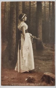 Lovely Woman Wispering in the Forest Sheahan's Postcard E30