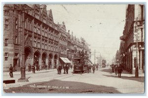 1905 King Edward Street Hull Yorkshire England Antique RPPC Photo Postcard