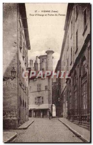 Old Postcard Vienna (Isere) of Orange Tower and Forum Doors