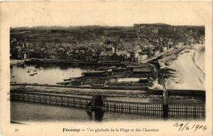 CPA FÉCAMP-Vue générale de la Plage et des Chantiers (347681)