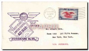 Letter USA 1st flight Hurricane May 28, 1939