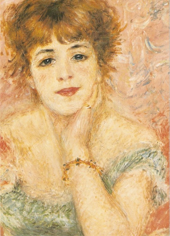 JeanneSamary, by Auguste Renoir Modern fine art, painting, English  postcard