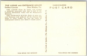 Lodge and Entrance House Endless Caverns New Market Virginia VA Grounds Postcard