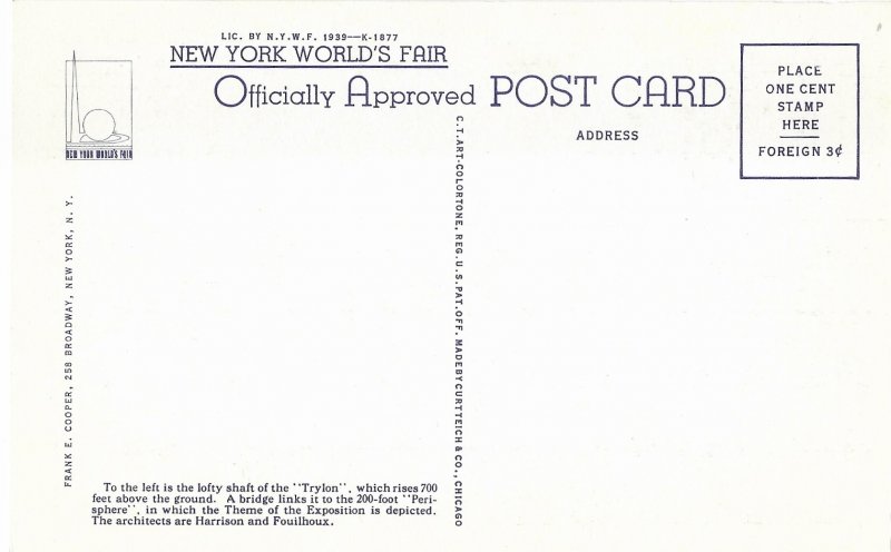 The Trylon and Perisphere New York World's Fair