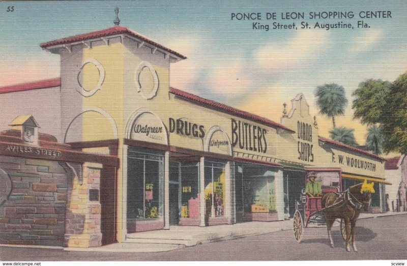 ST. AUGUSTINE , Florida , 30-40s ; Ponce De Leon Shopping Center