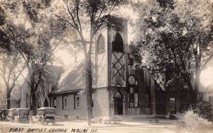 Moline Illinois First Baptist Church Real Photo Vintage Postcard U2578