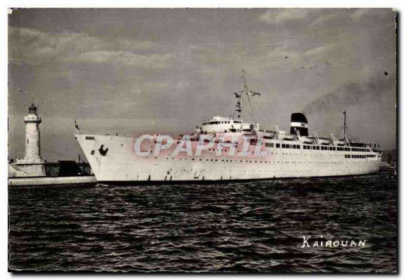 Postcard Old Ship Boat Kairouan Mixed Company