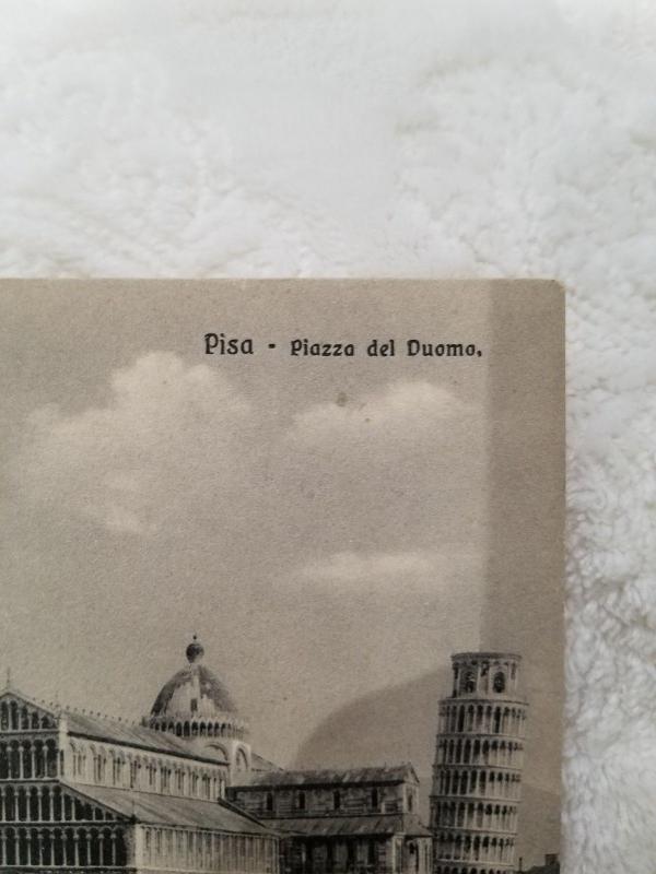 Antique Postcard from Italy, Pisa - Piazza del Duomo