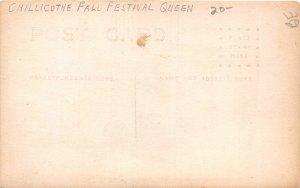 KB9/ Chillicothe Ohio RPPC Postcard c1910 Fall Festival Queen Float Parade