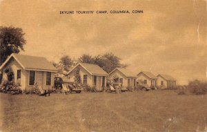 Columbia Connecticut Skyline Tourists Camp Vintage Postcard AA56361