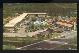 Fresno, California/CA/Calif Postcard,  Hill House Manor Hotel,Denny's Re...