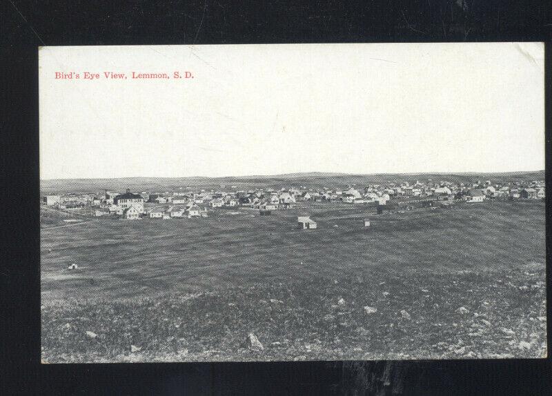 LEMMON SOUTH DAKOTA BIRDSEYE VIEW VINTAGE POSTCARD SD