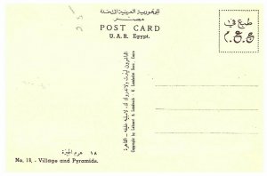 The Village & Pyramids Egypt Postcard