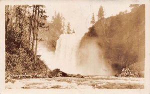 SNOQUALMIE FALLS WASHINGTON~ELLIS #102~1930s REAL PHOTO POSTCARD