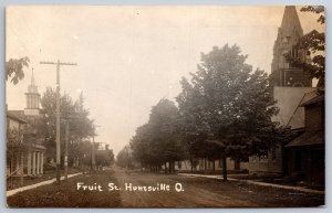 Huntsville Ohio~Fruit St Dirt Rd~Methodist Church, Other Congregation~RPPC c1910
