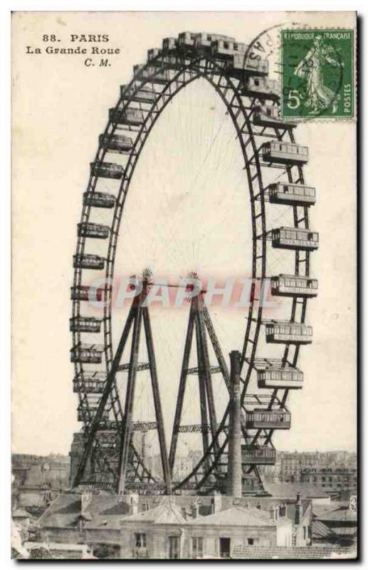 Paris - 1 - The Ferris Wheel Avenue de Suffren - Old Postcard -