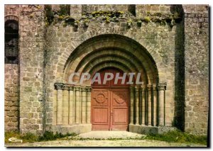 Modern Postcard La Chaize le Vicomte Vendee Porch of the Romanesque church