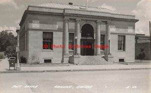 KS, Abilene, Kansas, RPPC, Post Office Building, Entrance View, Cook No D-50