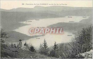 Old Postcard Panorama of Lake Annecy seen from the Forclaz Pass Children