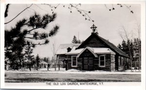 1900s The Old Log Church Whitehorse Yukon Territory Canada Real Photo Postcard