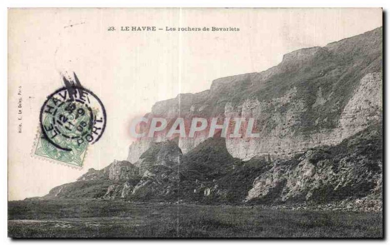 Old Postcard Le Havre The rocks Bavarlets