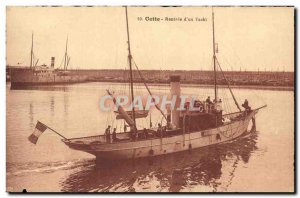 Old Postcard Boat This Rentree d & # 39un yacht