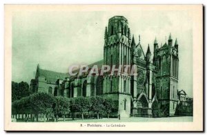 Poitiers Old Postcard The cathedral