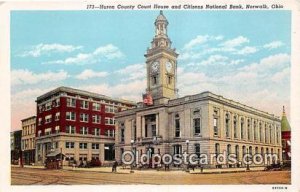 Huron County Court House & Citizens National Bank Norwalk, Ohio, USA Unused 