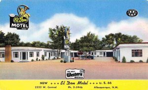 El Don Motel US Route 66 Albuquerque New Mexico 1950s postcard