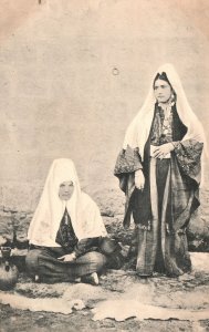 Vintage Postcard Bethlehem Women Costume Cultural Traditional Clothing Jerusalem