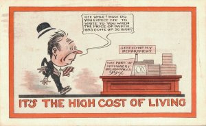 Its The High Cost Of Living Comic Vintage Postcard 06.40
