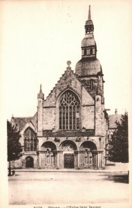 Vintage Postcard 1910's Dinan L'Eglise Saint Sauveur Church France FR