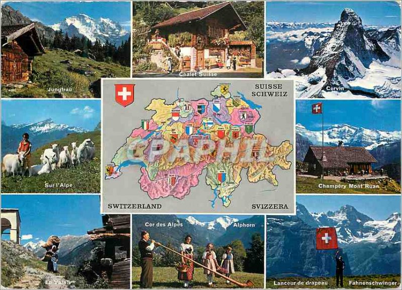 Postcard Modern Switzerland