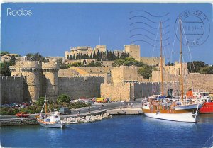 B109073 Greece Rodos Harbour Boats Bateaux Port Panorama